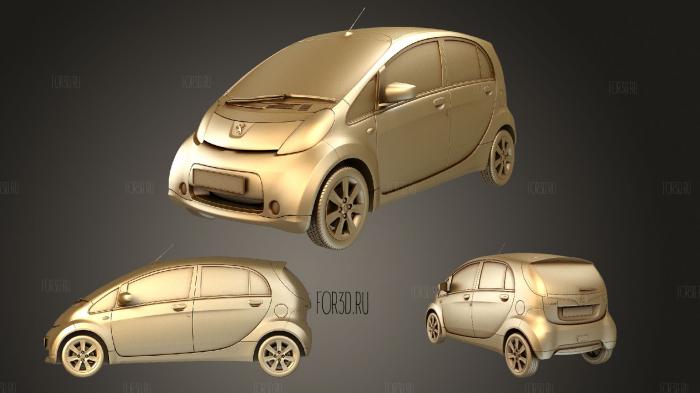 Peugeot iOn 2011 stl model for CNC